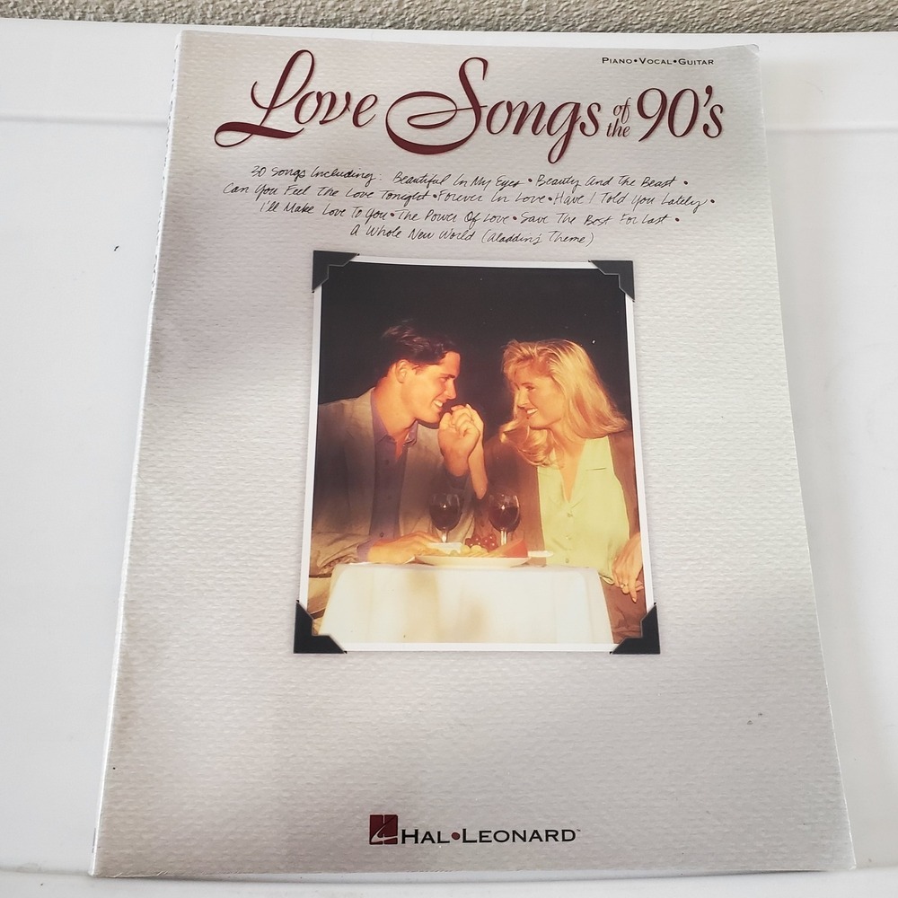 Love Songs of the 90s Sheet Music Songbook Hal Leonard Piano Vocal Guitar 30 hit